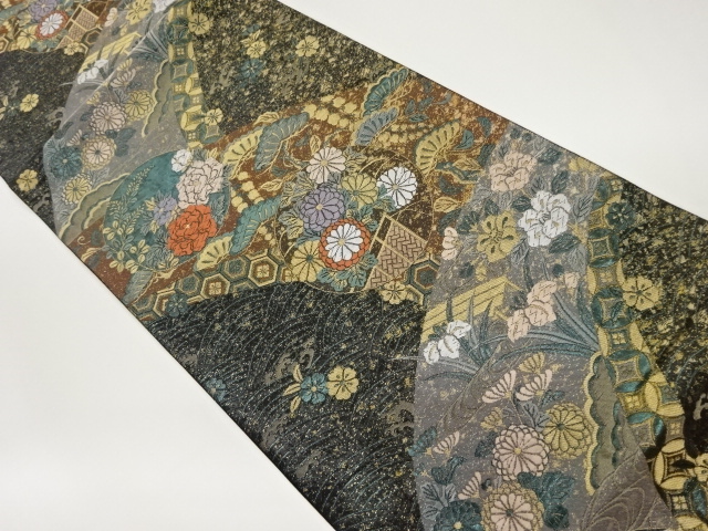 JAPANESE FUKURO OBI / WOVEN ROUGH WAVE